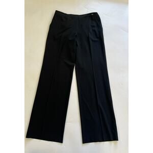 Chanel Womens Size 40 Black Wide Leg Trouser Pants Career Office Business Chic